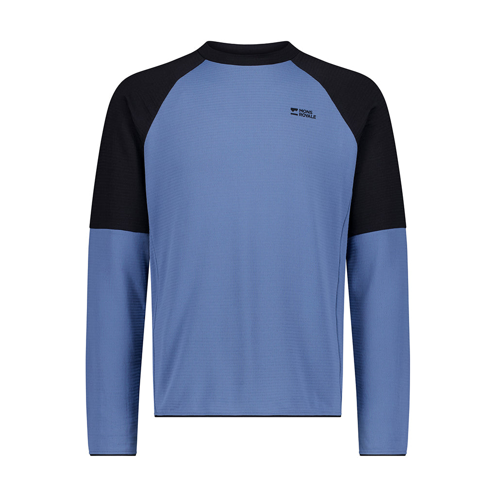 Quad Merino Fleece Pullover - Horizon Blue/Black