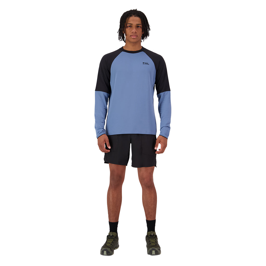 Quad Merino Fleece Pullover - Horizon Blue/Black