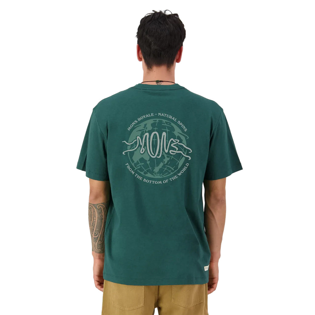 Yonder Merino Organic Cotton T-Shirt - Dark Pine
