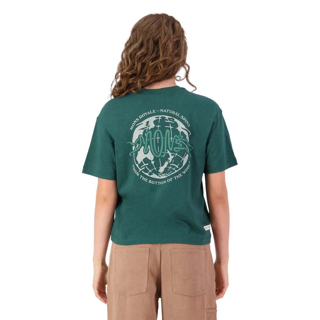 Yonder Merino Organic Cotton T-Shirt - Dark Pine