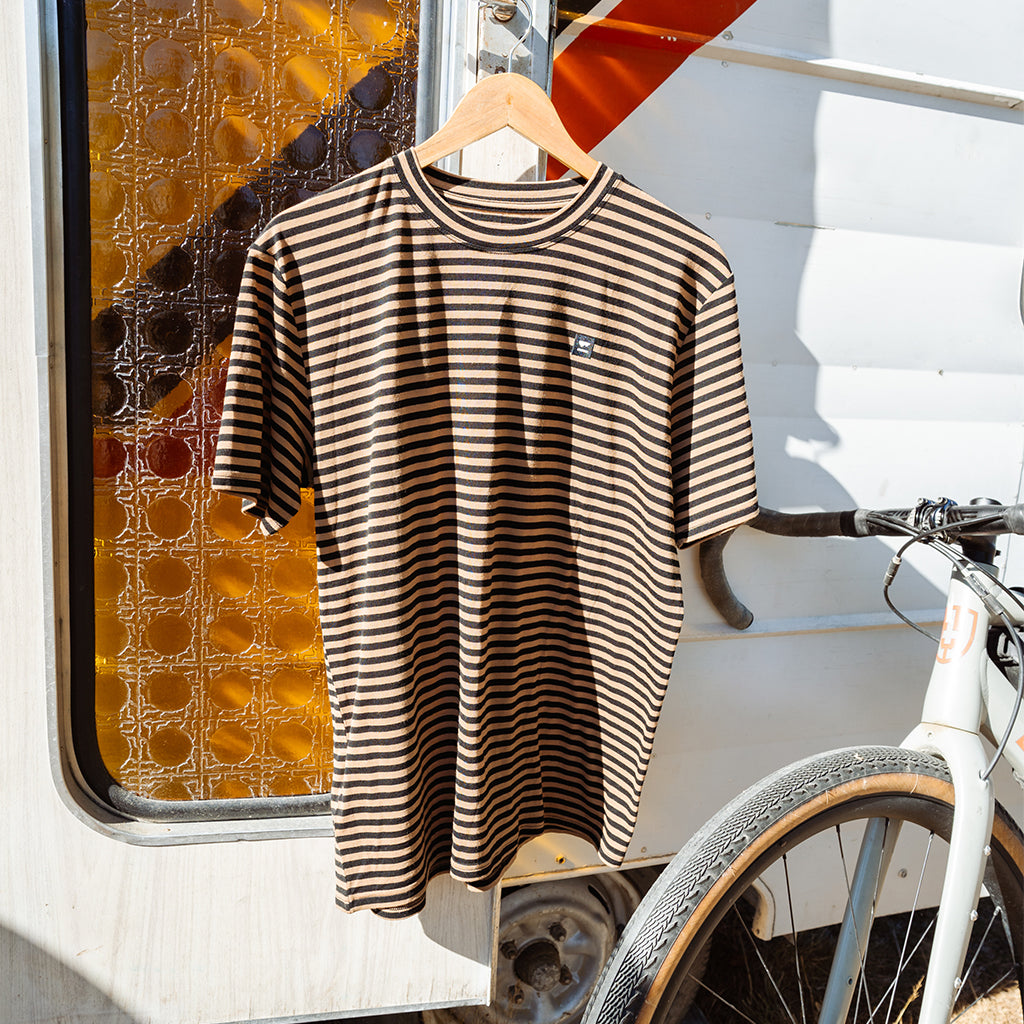 Icon Merino T-Shirt - MR Stripe Toffee