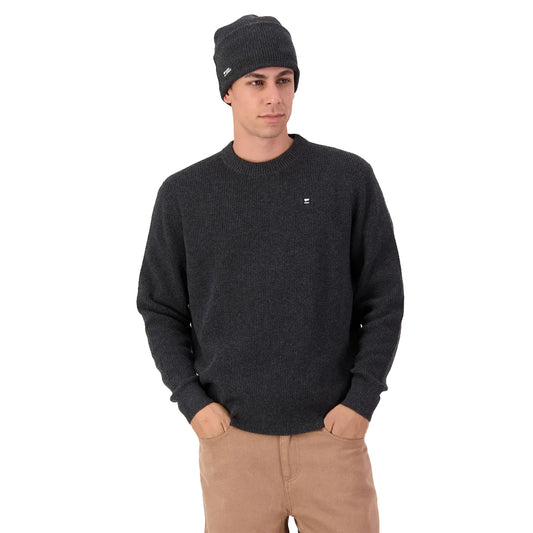 Wanaka Merino Knit Sweater - Deep Charcoal