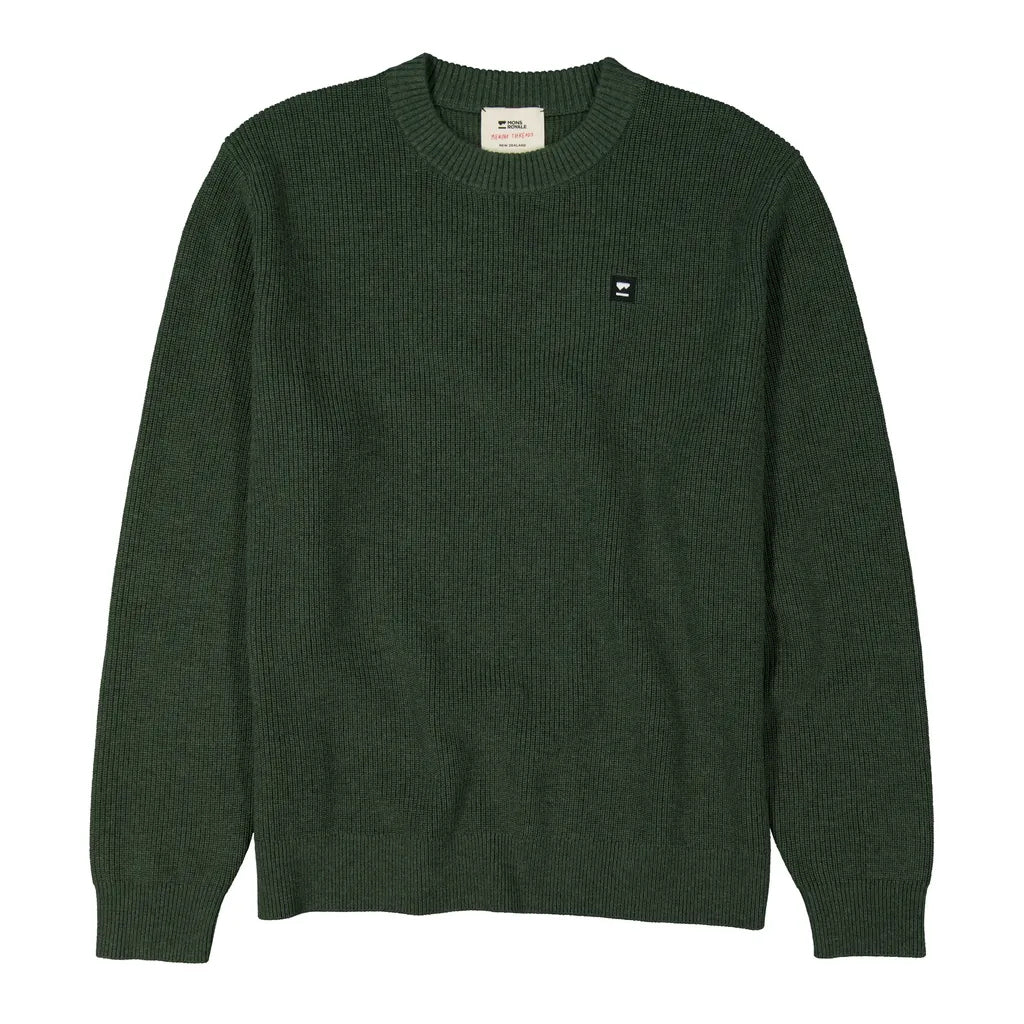 Wanaka Merino Knit Sweater - Dark Pine