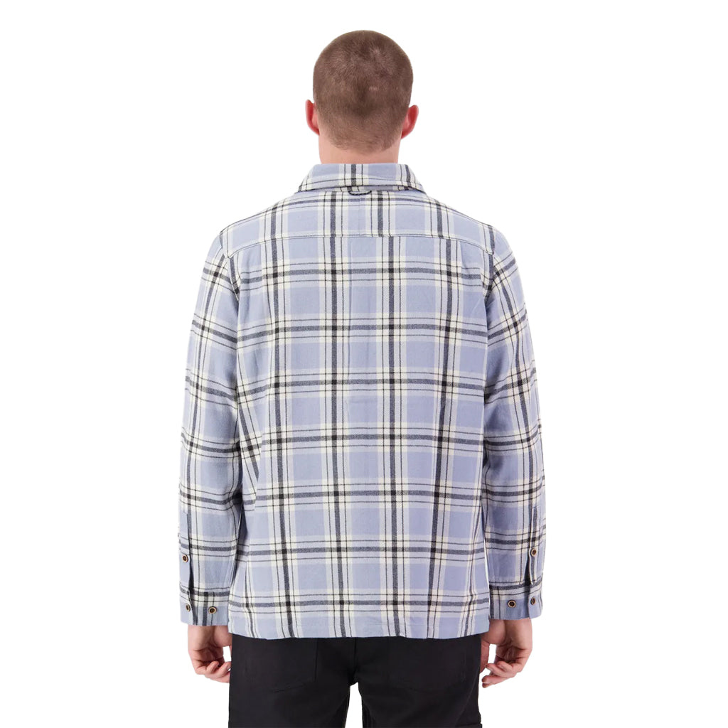 AT Merino Flannel Long Sleeve Shirt - Blue Granite