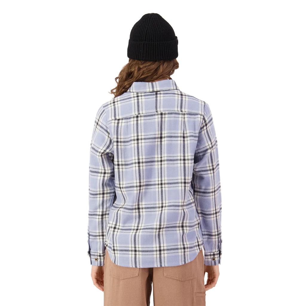 AT Merino Flannel Long Sleeve Shirt - Blue Granite