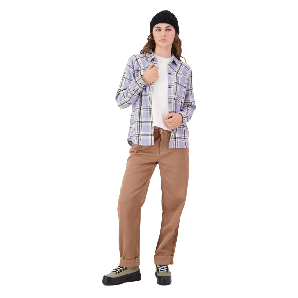 AT Merino Flannel Long Sleeve Shirt - Blue Granite