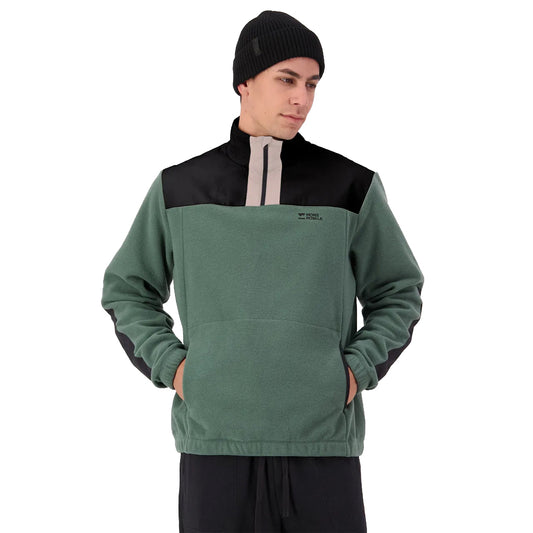 Pileup Wool Fleece ¼ Zip - Burnt Sage