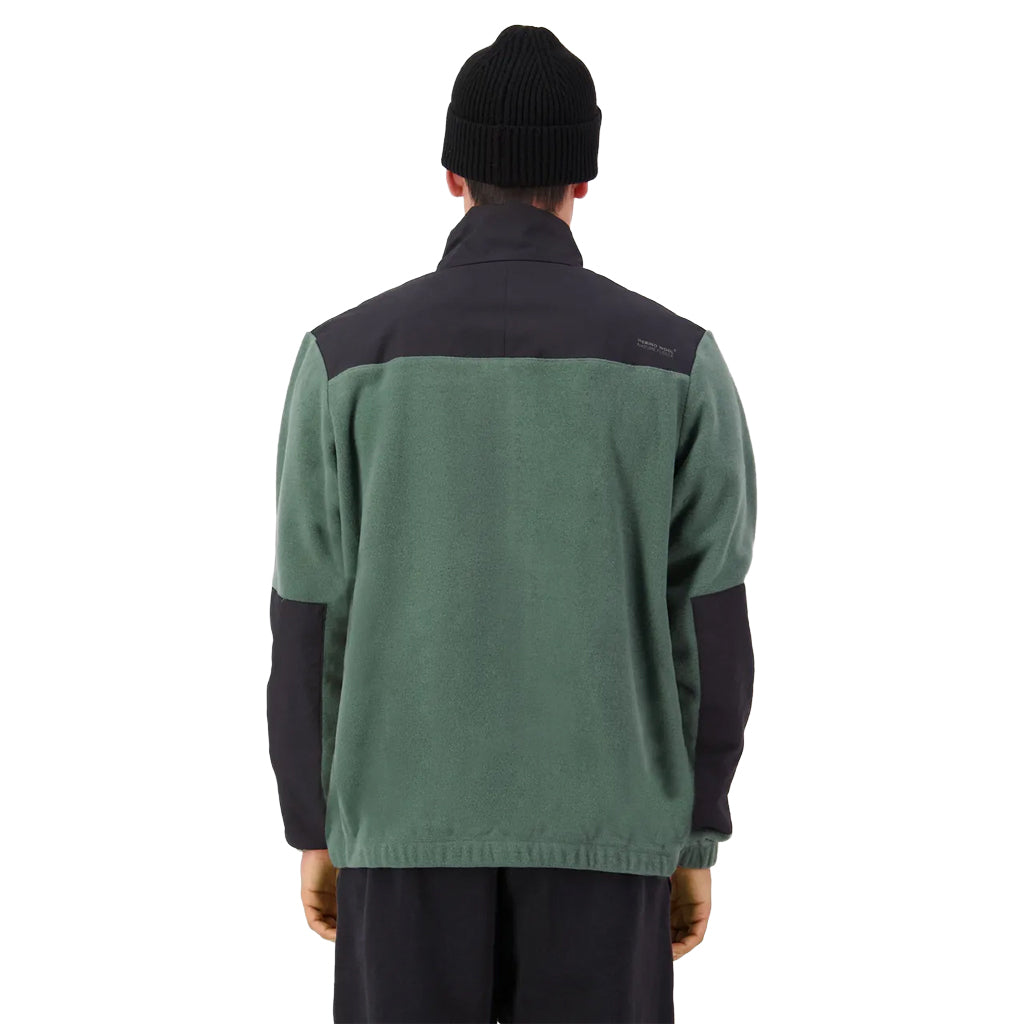 Pileup Wool Fleece ¼ Zip - Burnt Sage