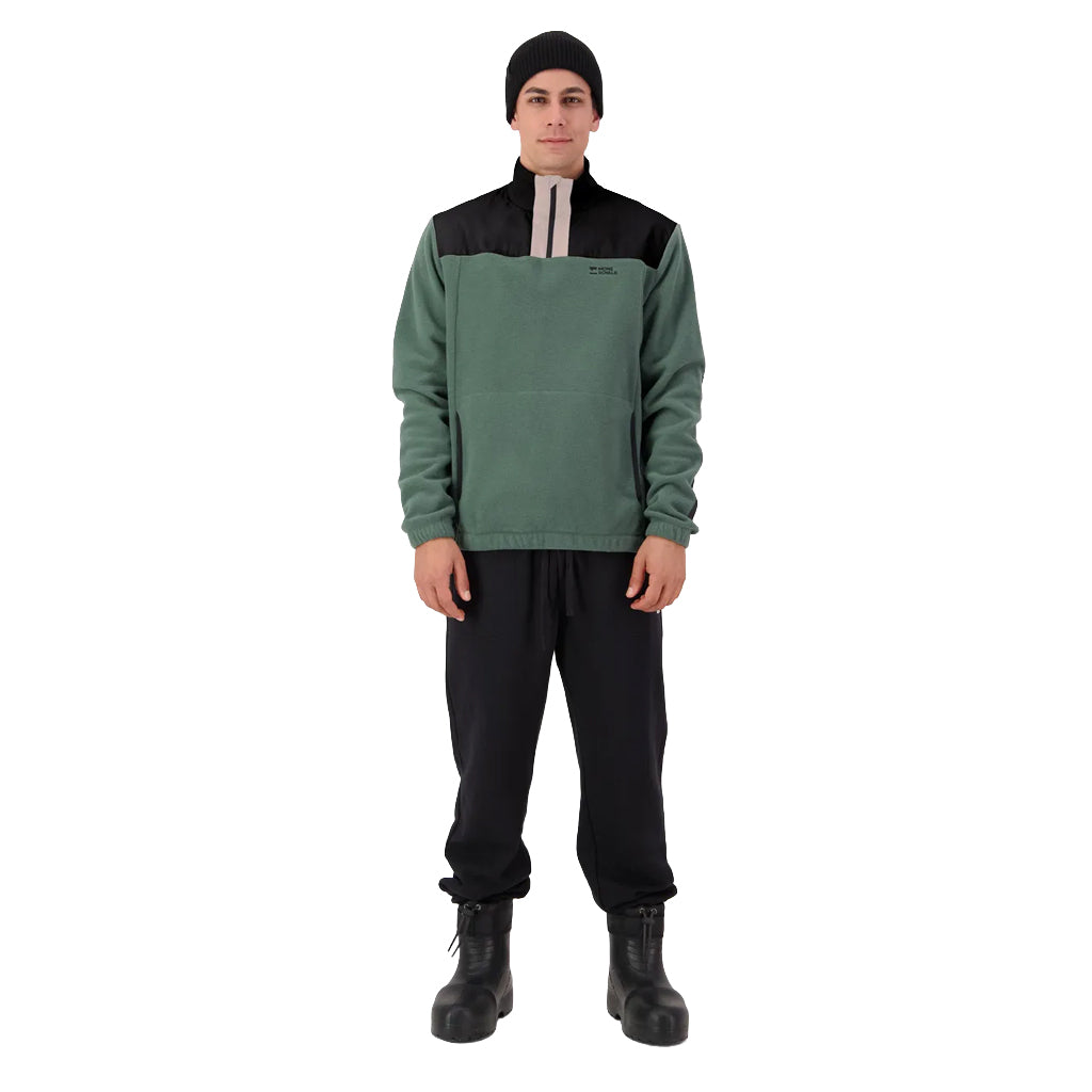 Pileup Wool Fleece ¼ Zip - Burnt Sage