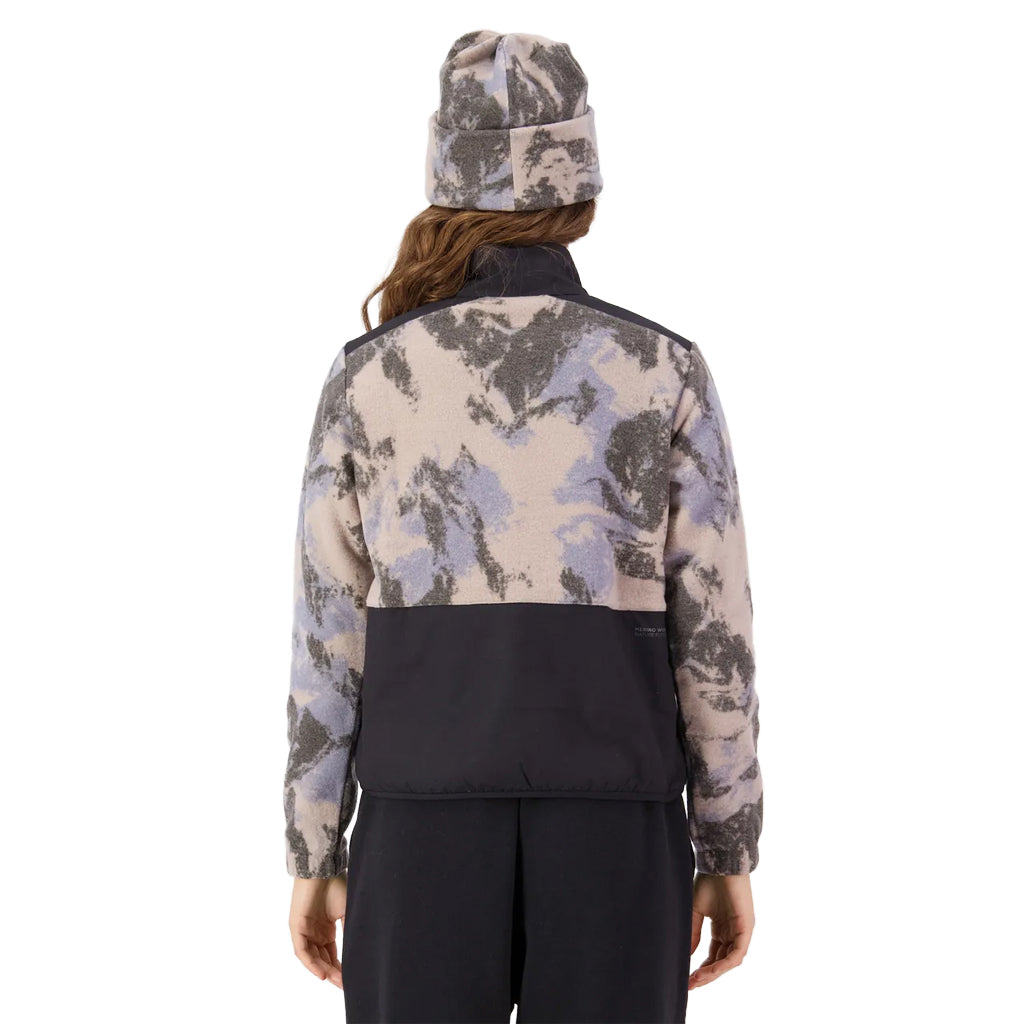 Pileup Wool Fleece ¼ Zip - Mtn Camo Moonstone