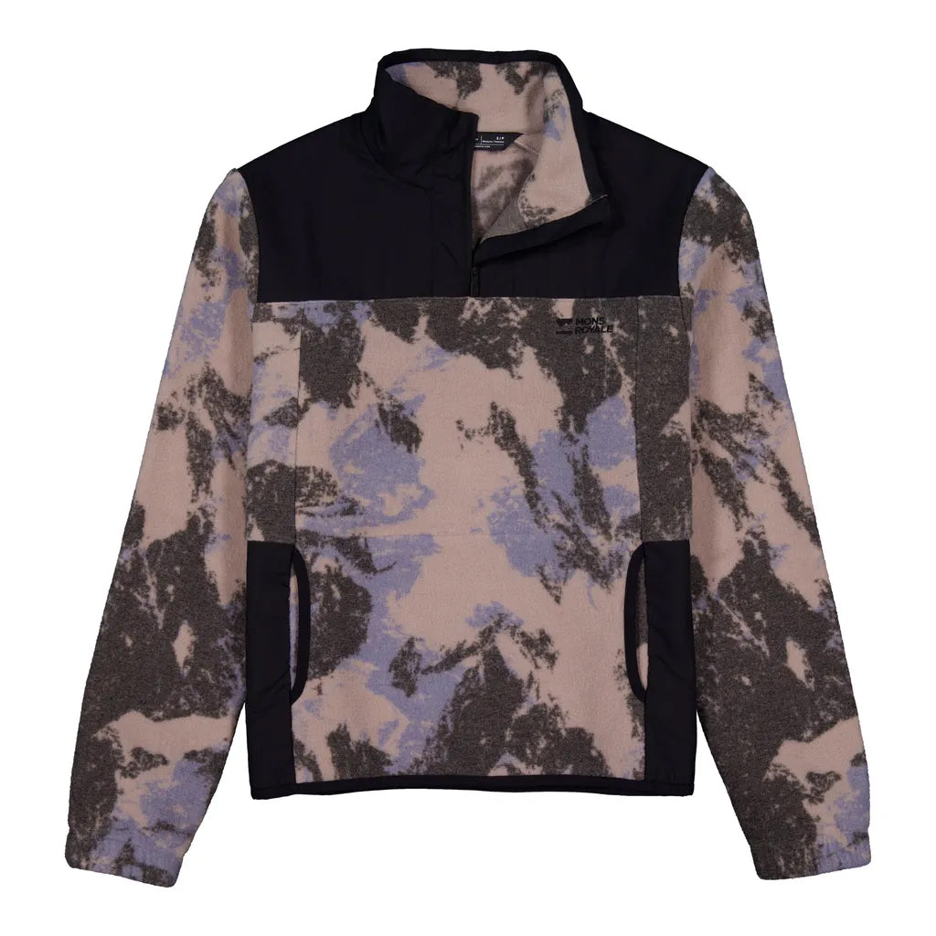 Pileup Wool Fleece ¼ Zip - Mtn Camo Moonstone