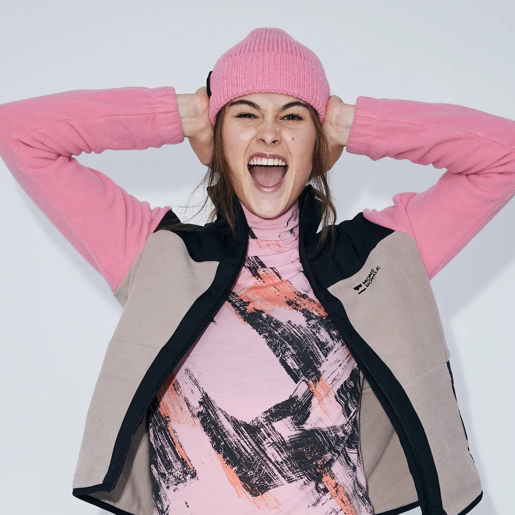 Pileup Wool Fleece Jacket - Flamingo