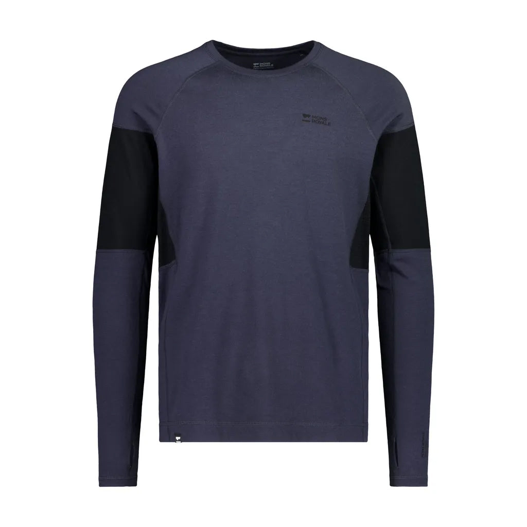 Olympus Merino Base Layer Long Sleeve - 9 Iron/Black