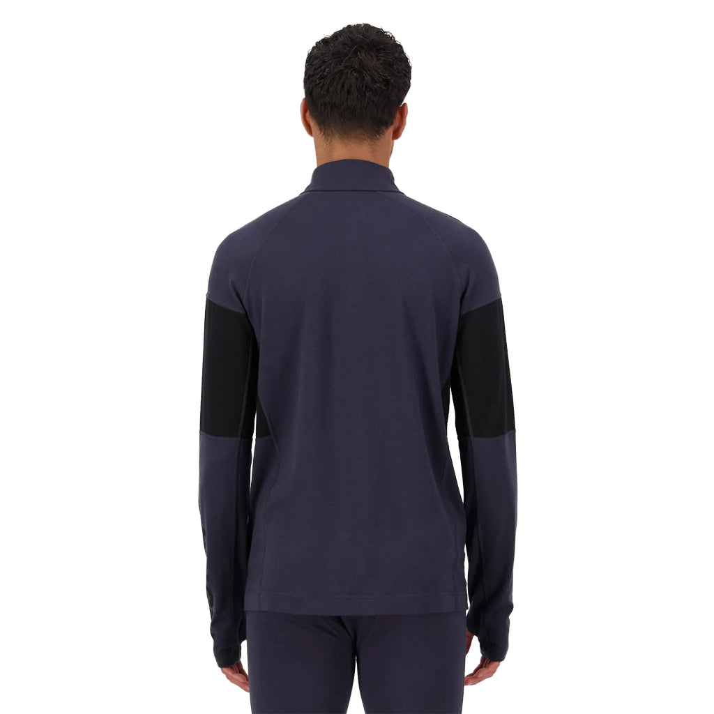 Olympus Merino Base Layer 1/4 Zip Long Sleeve - 9 Iron/Black
