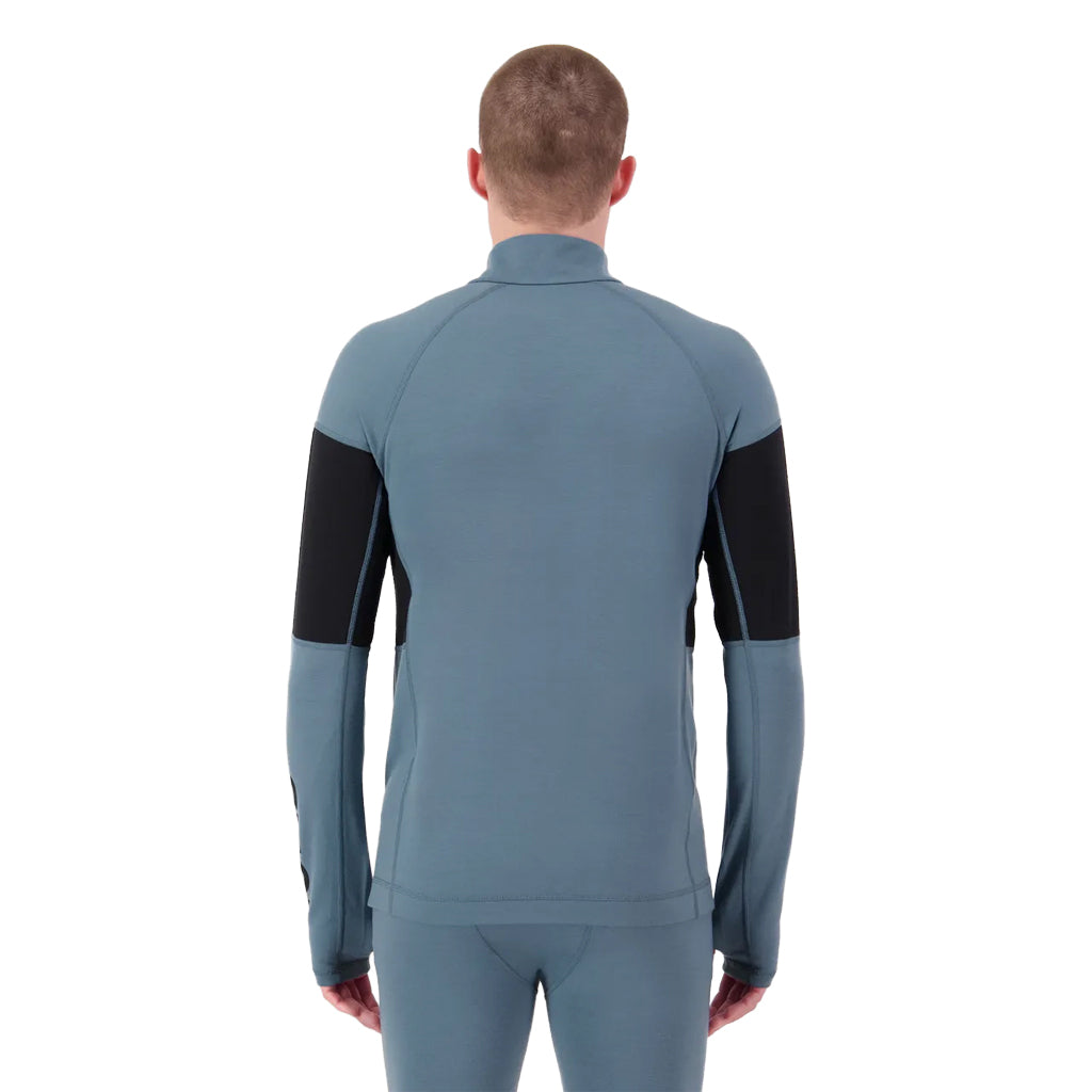 Olympus Merino Base Layer 1/4 Zip Long Sleeve - Goblin Blue/Black
