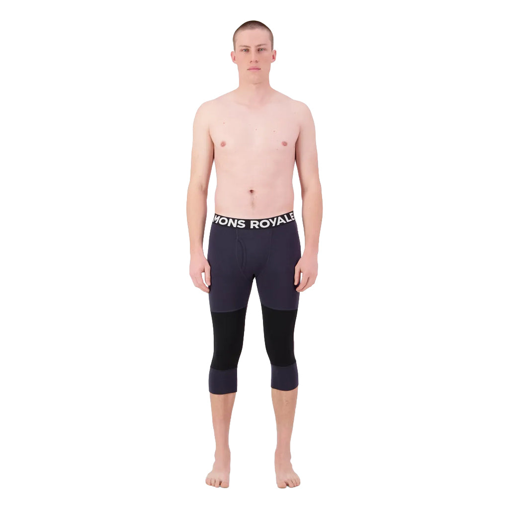 Olympus Merino Base Layer 3/4 Legging - 9 Iron/Black