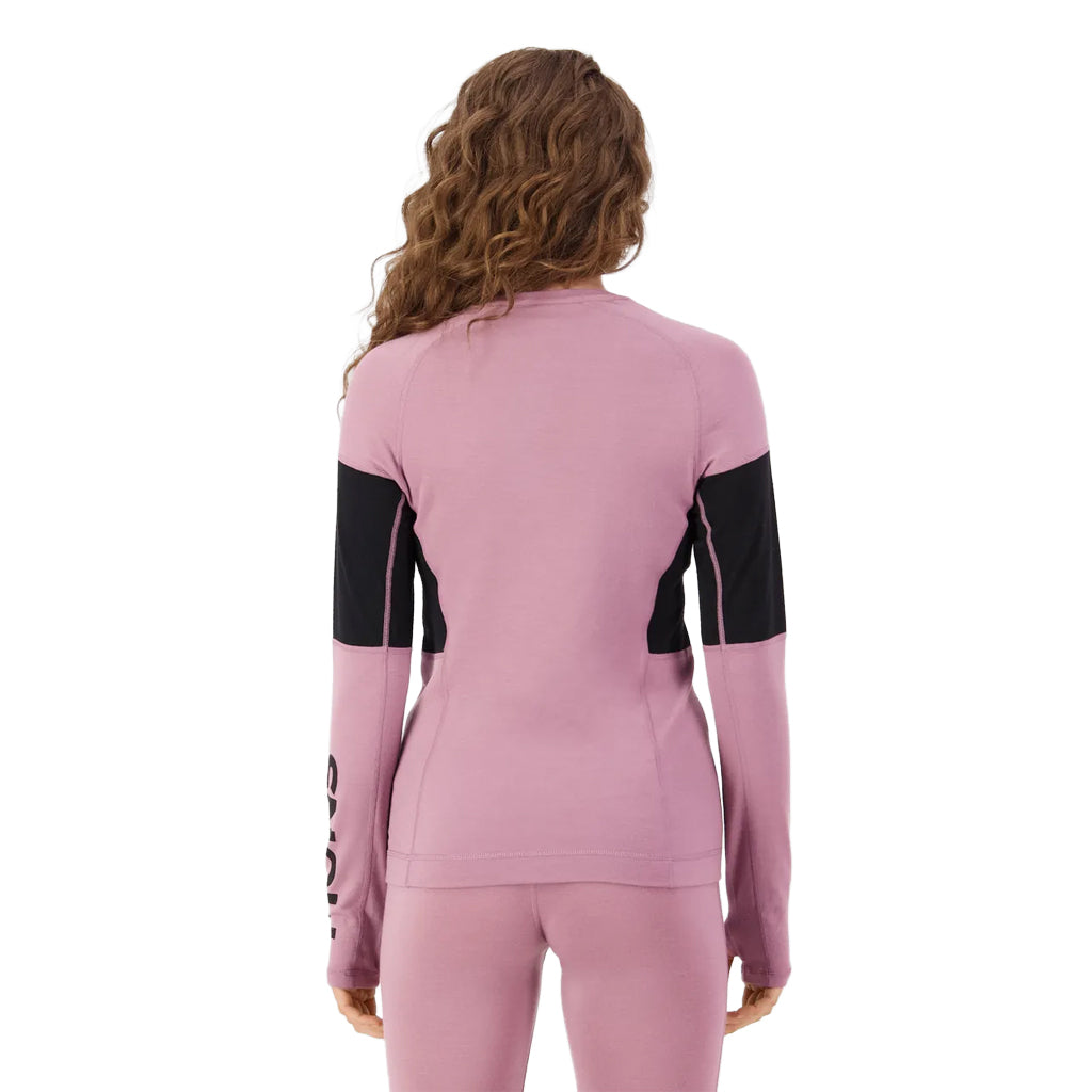 Olympus Merino Base Layer Long Sleeve - Sierra Pink/Black