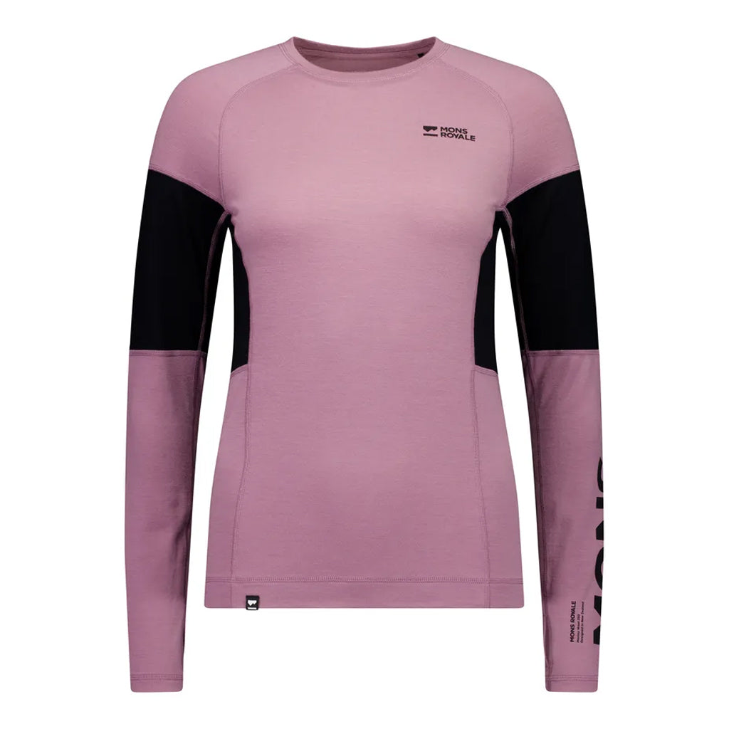 Olympus Merino Base Layer Long Sleeve - Sierra Pink/Black