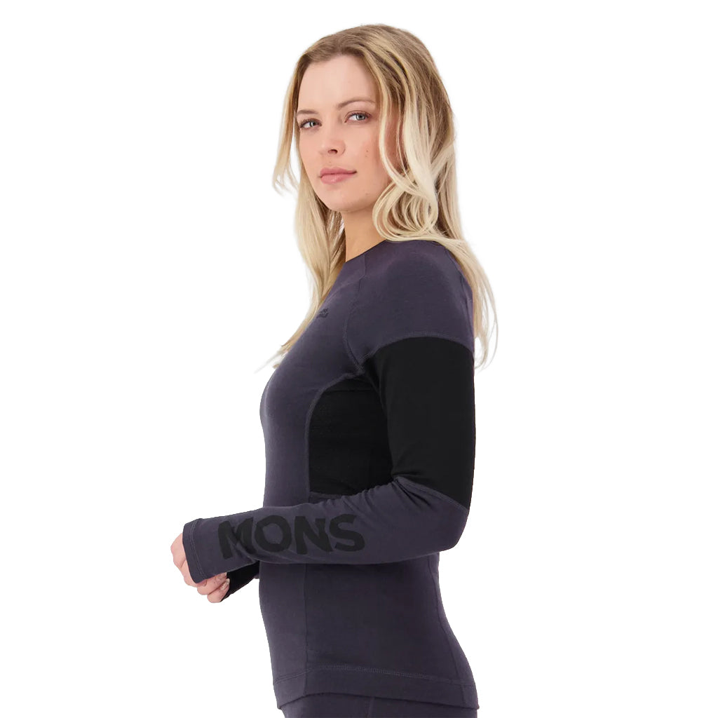 Olympus Merino Base Layer Long Sleeve - 9 Iron/Black