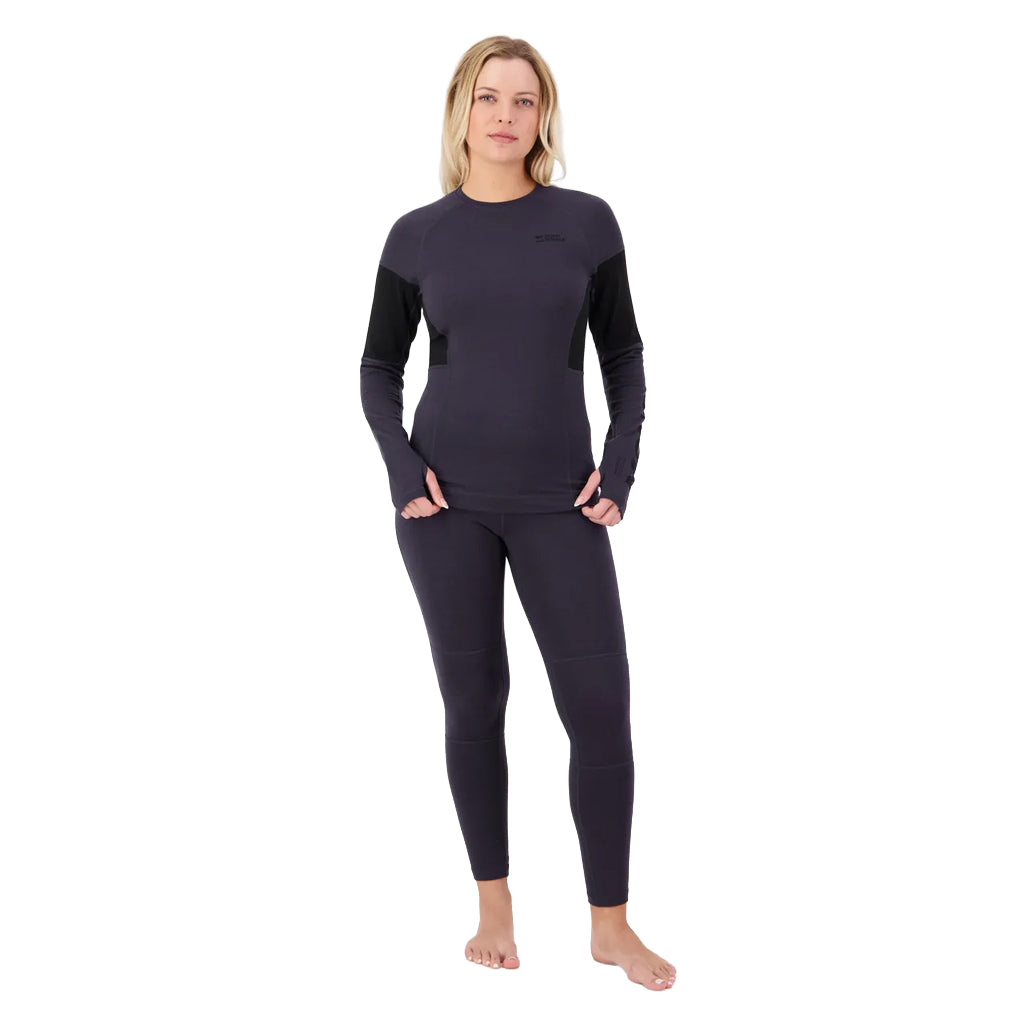 Olympus Merino Base Layer Long Sleeve - 9 Iron/Black