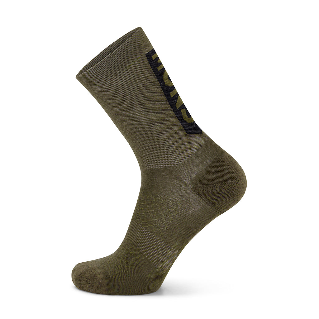 Atlas Merino Crew Sock - Dark Olive