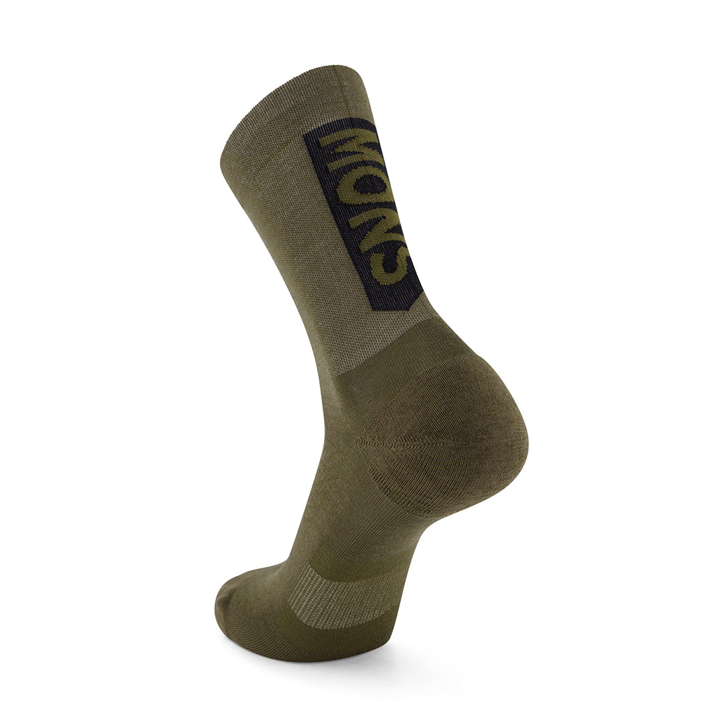 Atlas Merino Crew Sock - Dark Olive
