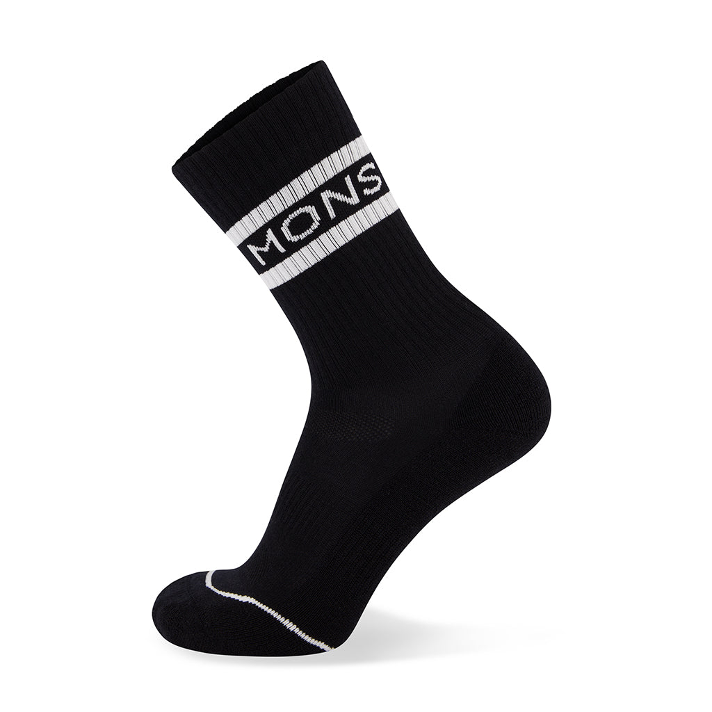 Signature Merino Crew Sock - Black/White