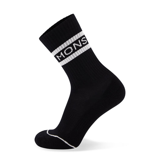 Signature Merino Crew Sock - Black/White