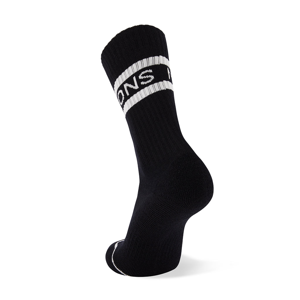 Signature Merino Crew Sock - Black/White