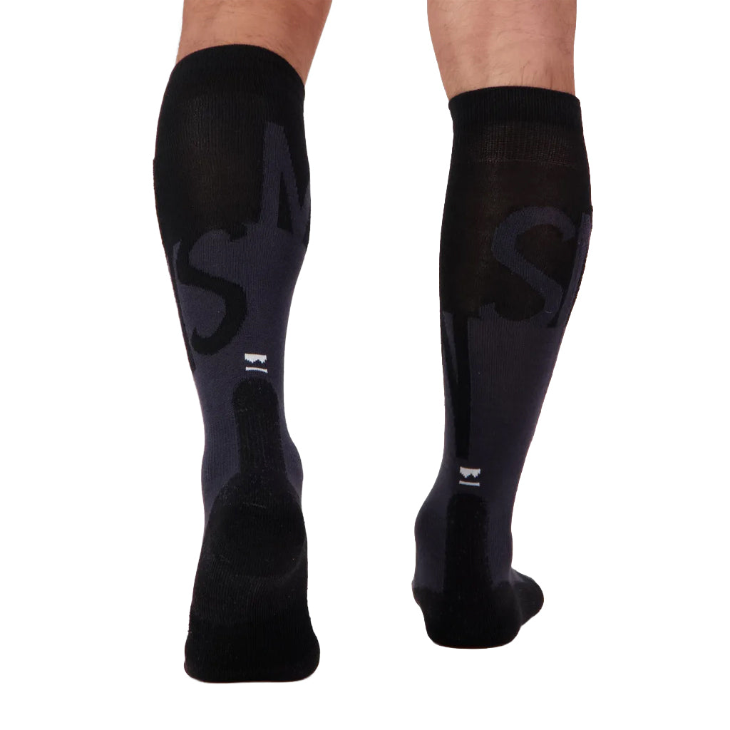 Ultra Cushion Merino Snow Sock - Black/9 Iron