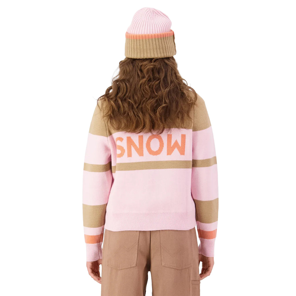 Innsbruck Merino Knit Sweater - Pink/Tan