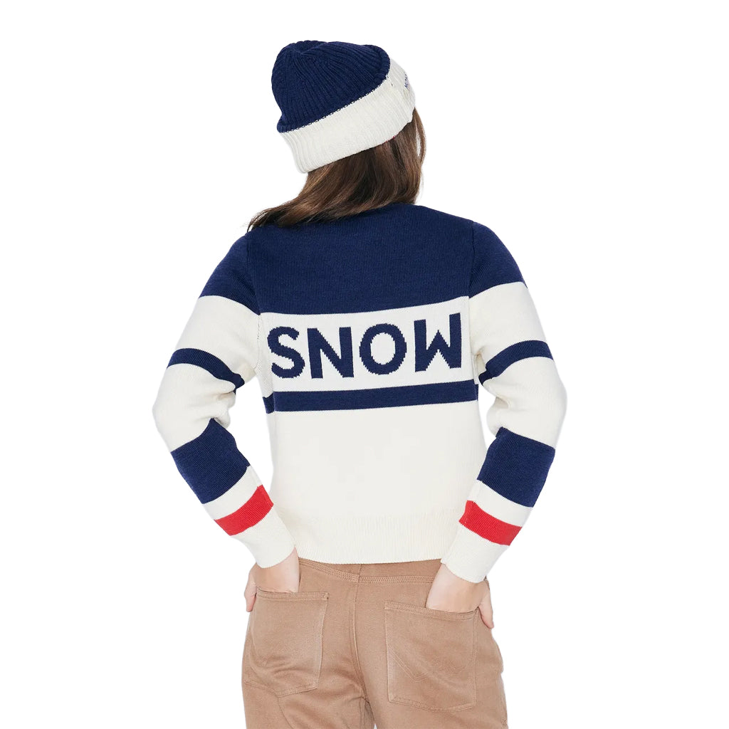 Innsbruck Merino Knit Sweater - Snowflake/Navy