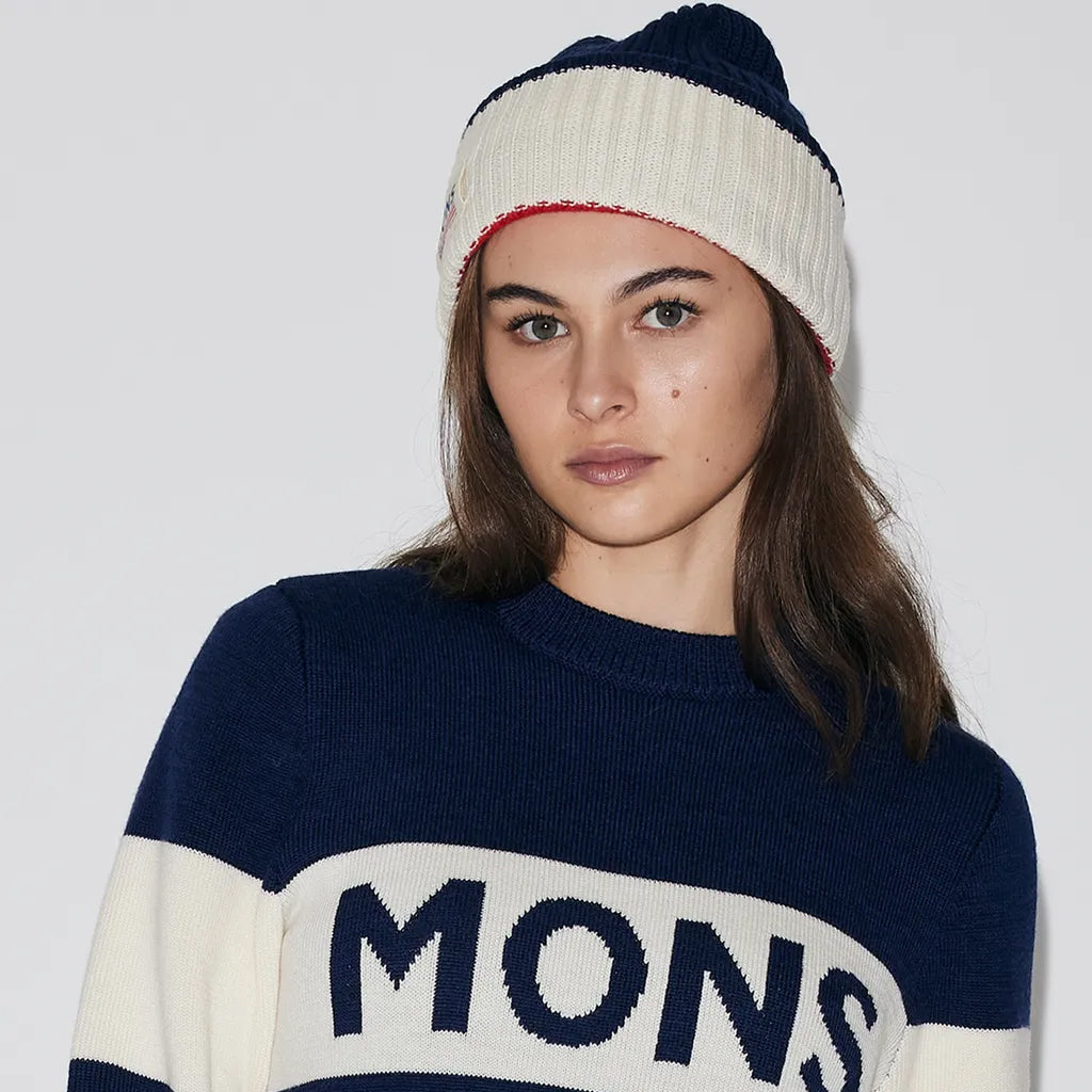Innsbruck Merino Knit Sweater - Snowflake/Navy