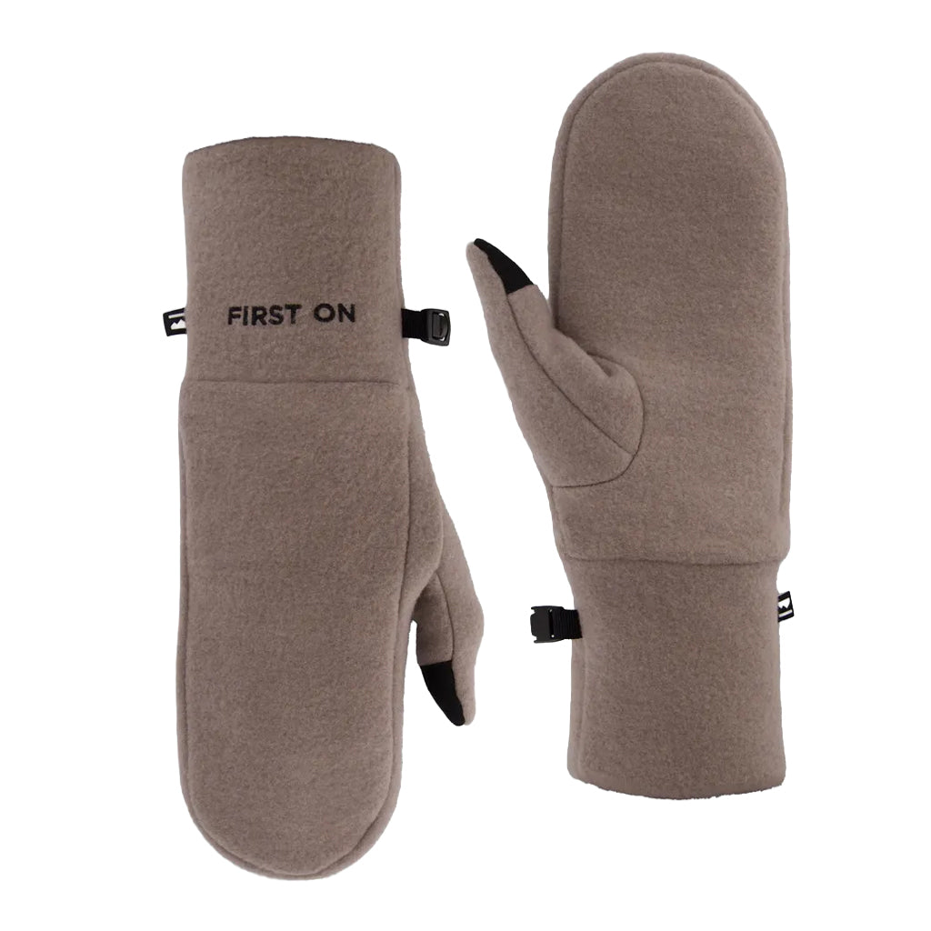 Pileup Wool Fleece Mittens - Cinder