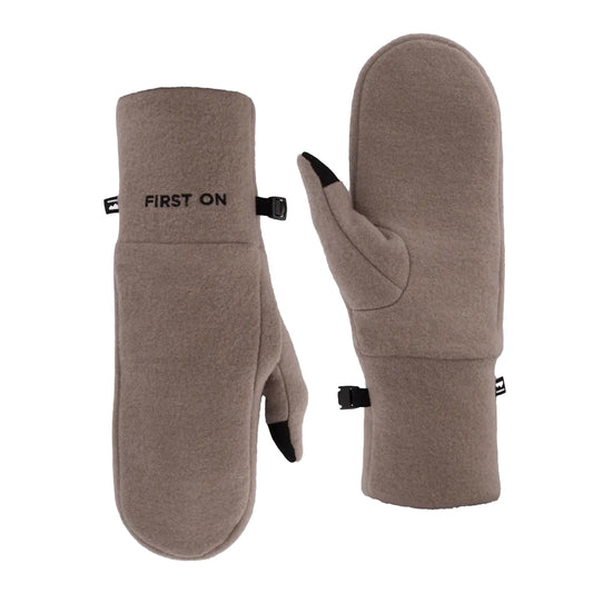 Pileup Wool Fleece Mittens - Cinder