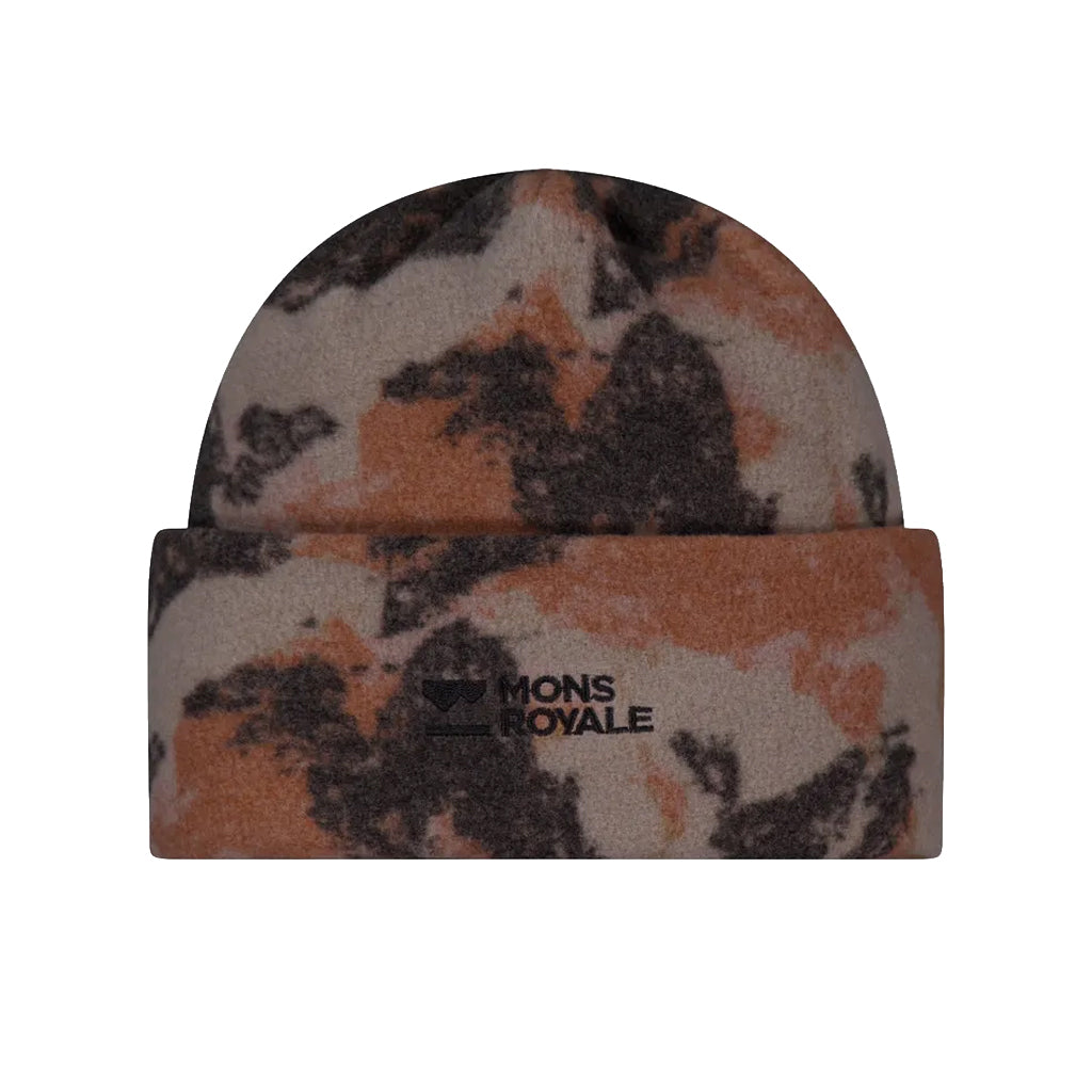 Pileup Wool Fleece Beanie - Mtn Camo Orange