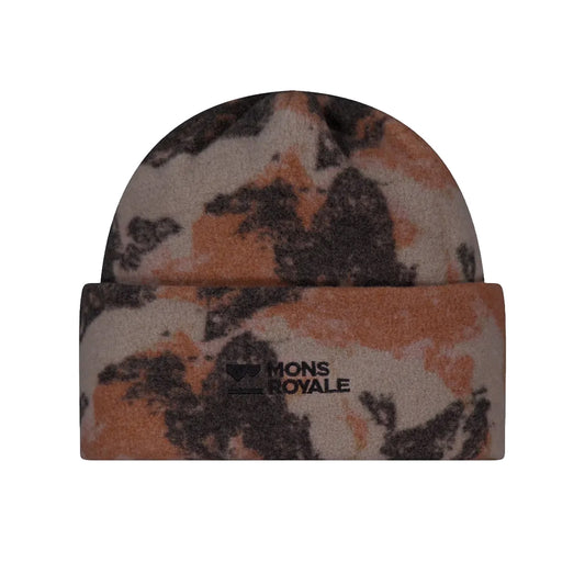 Pileup Wool Fleece Beanie - Mtn Camo Orange