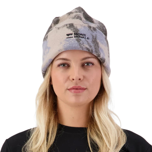 Pileup Wool Fleece Beanie - Mtn Camo Moonstone