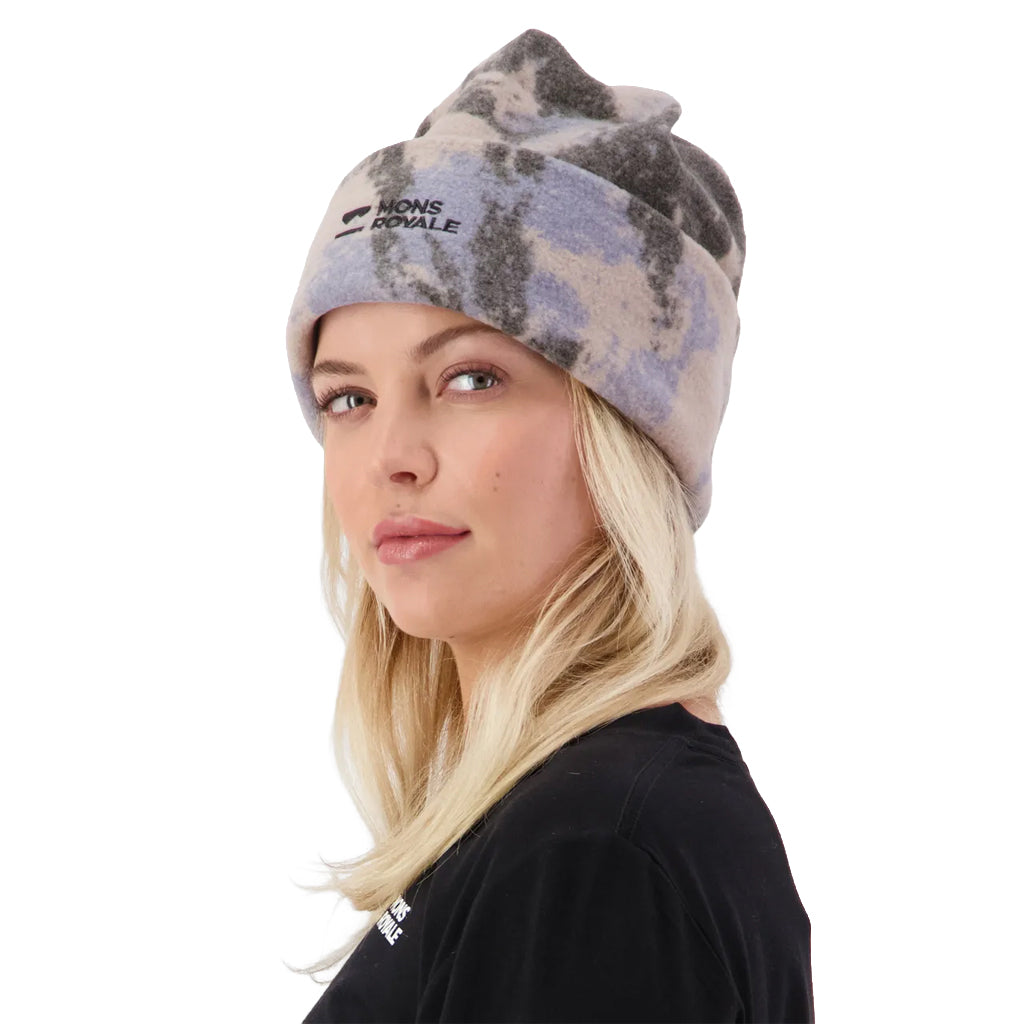 Pileup Wool Fleece Beanie - Mtn Camo Moonstone