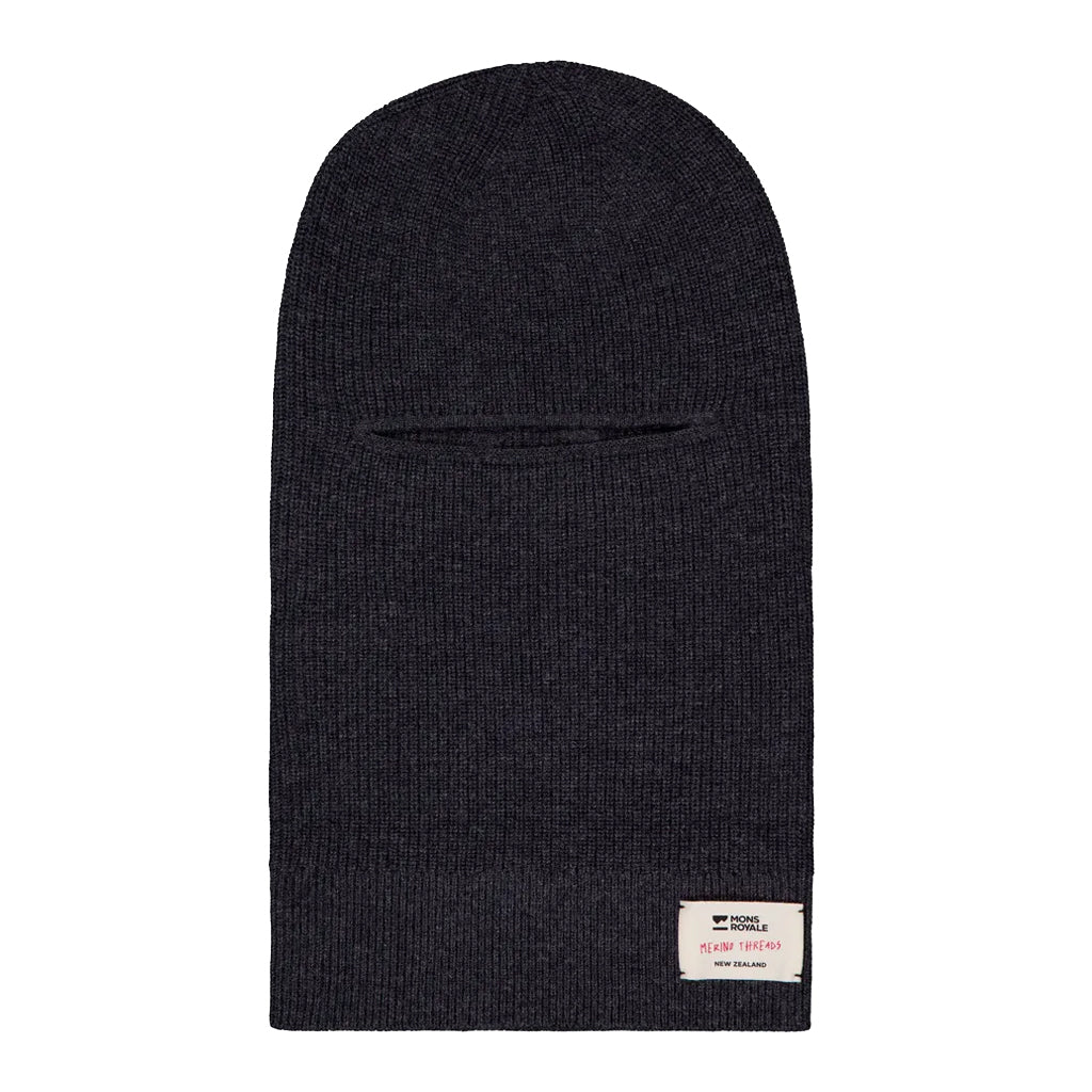 Wānaka Merino Knit Balaclava - Deep Charcoal