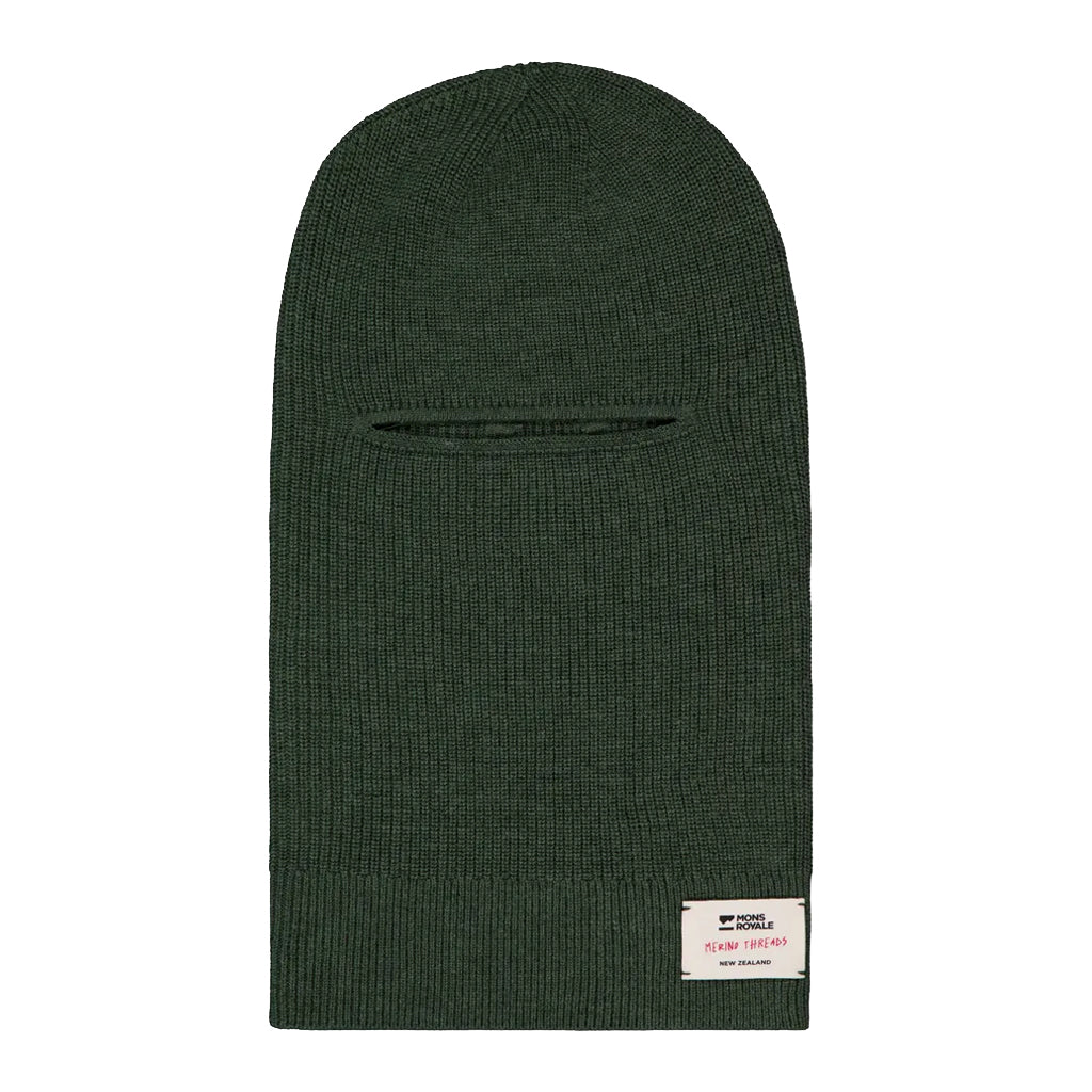 Wānaka Merino Knit Balaclava - Dark Pine