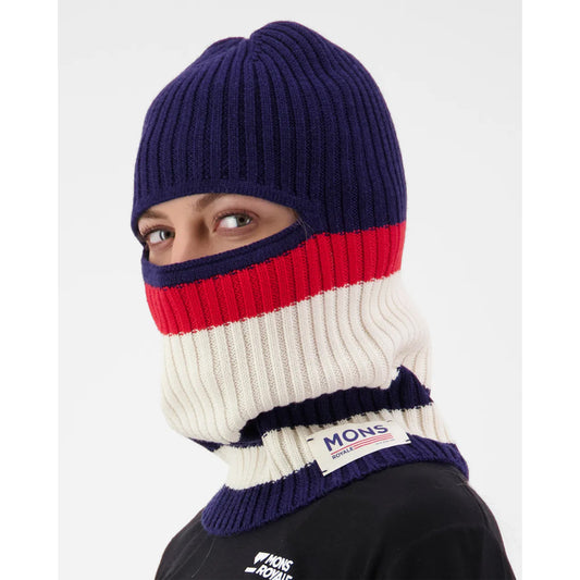 Innsbruck Merino Knit Balaclava - Snowflake/Navy