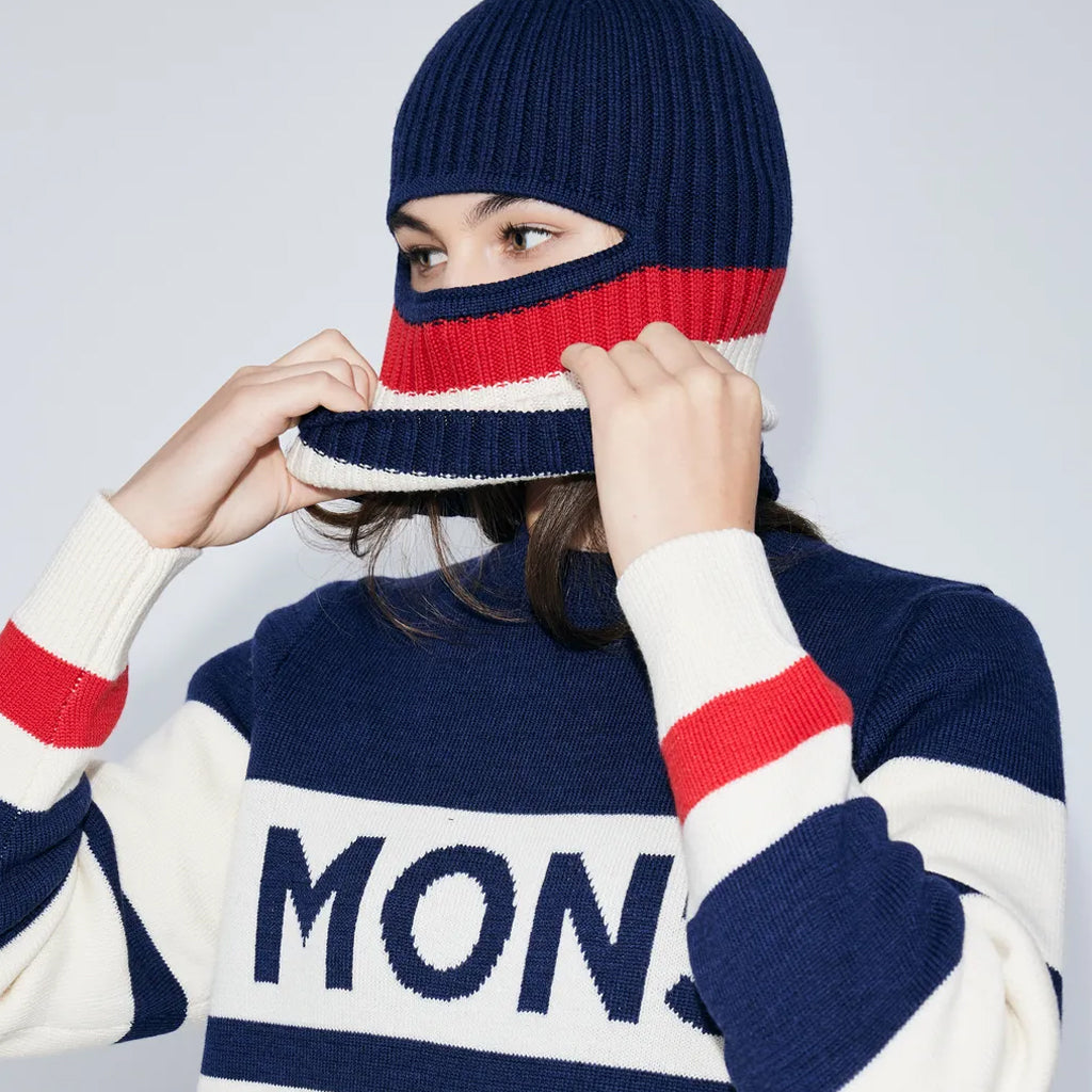 Innsbruck Merino Knit Balaclava - Snowflake/Navy