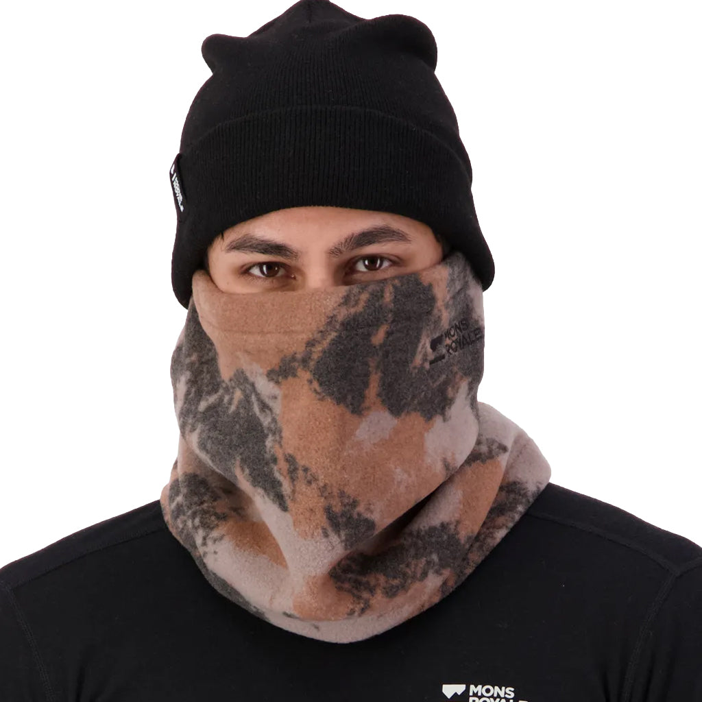 Pileup Wool Fleece Neckwarmer - Mtn Camo Orange