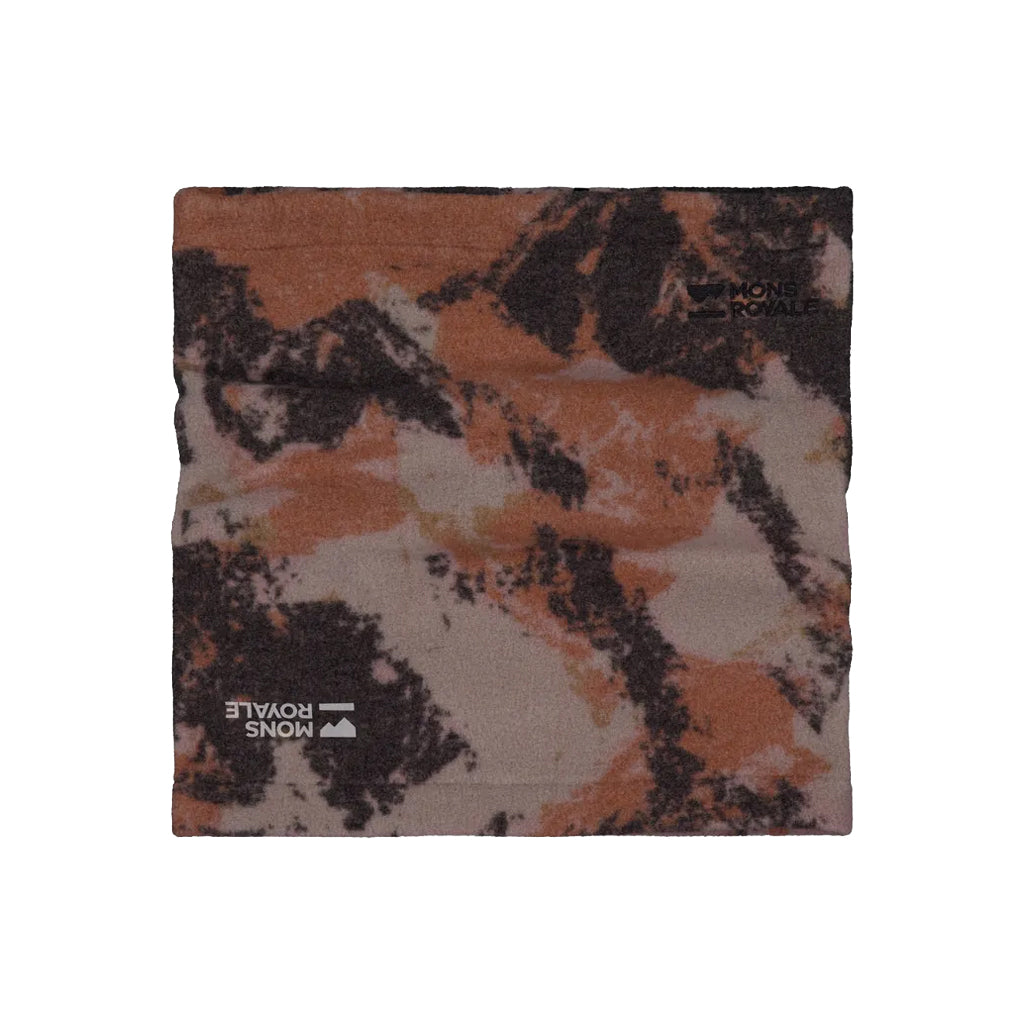 Pileup Wool Fleece Neckwarmer - Mtn Camo Orange