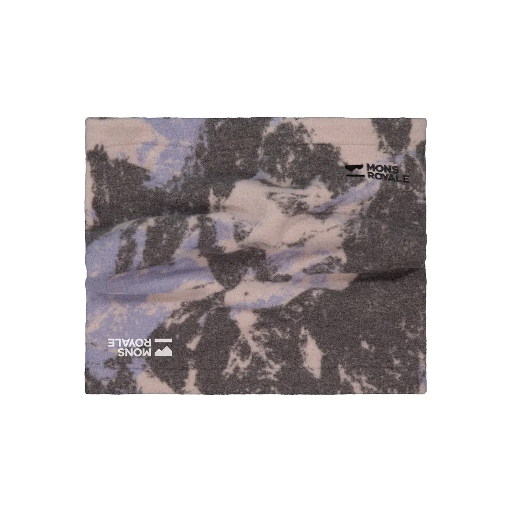 Pileup Wool Fleece Neckwarmer - Mtn Camo Moonstone