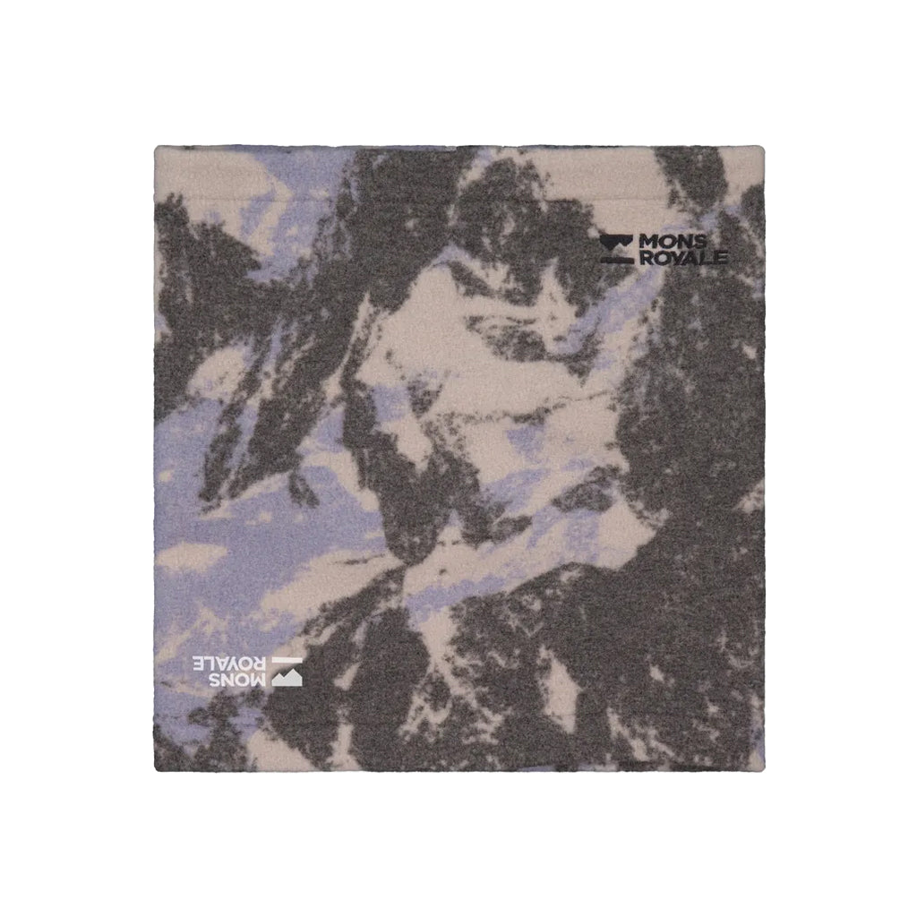 Pileup Wool Fleece Neckwarmer - Mtn Camo Moonstone