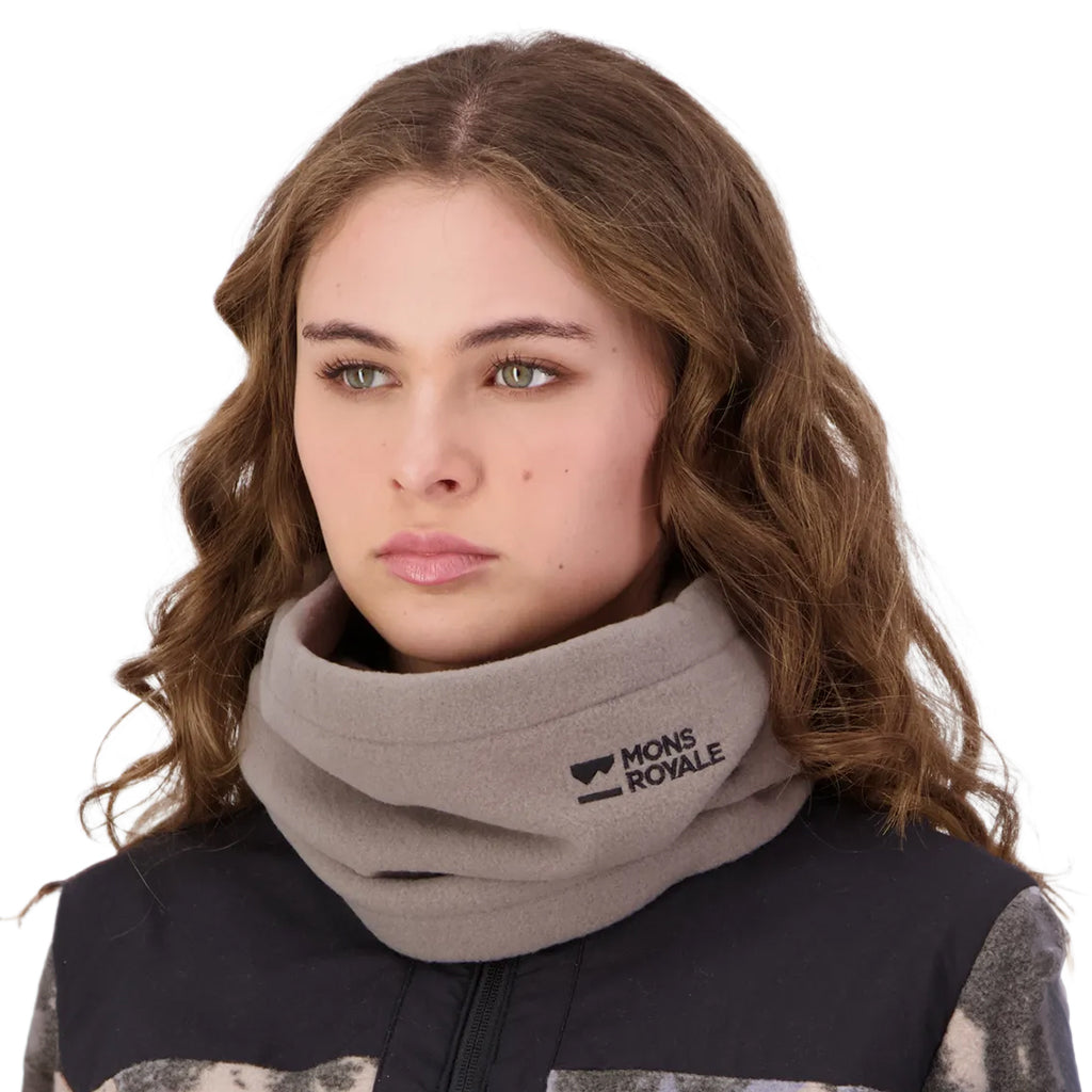 Pileup Wool Fleece Neckwarmer - Cinder