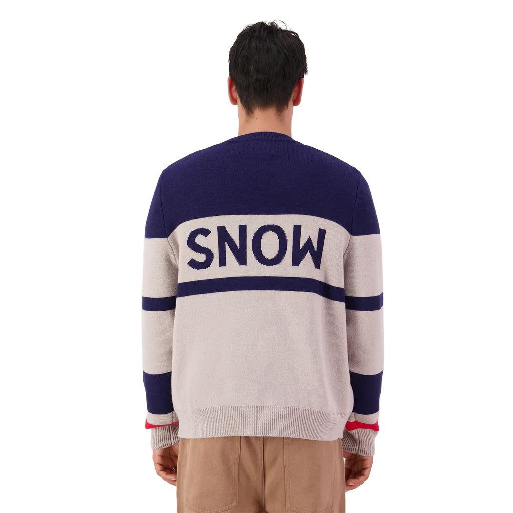 Innsbruck Merino Knit Sweater - Cinder/Navy
