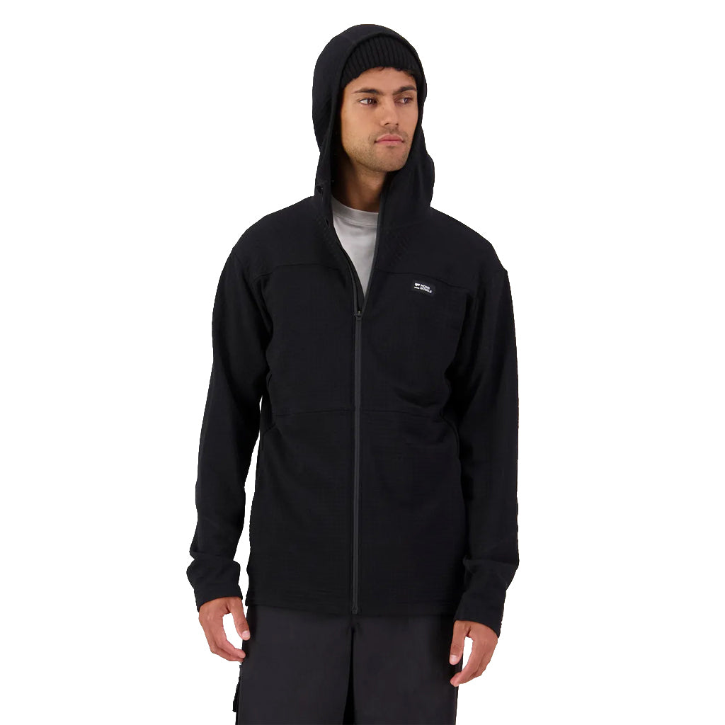 Offgrid Merino Fleece Zip Hoodie - Black